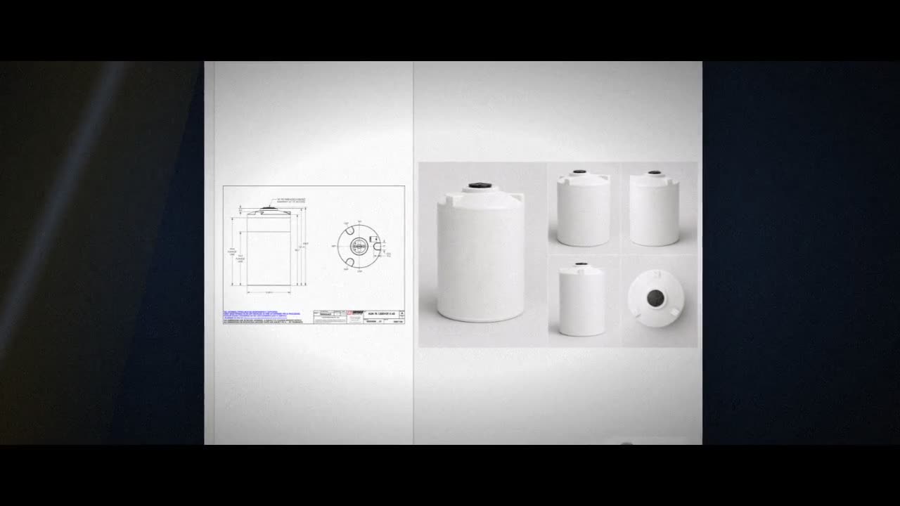 Snyder Industries 1200 Gallon HDPE Vertical Liquid Storage Tank with A video