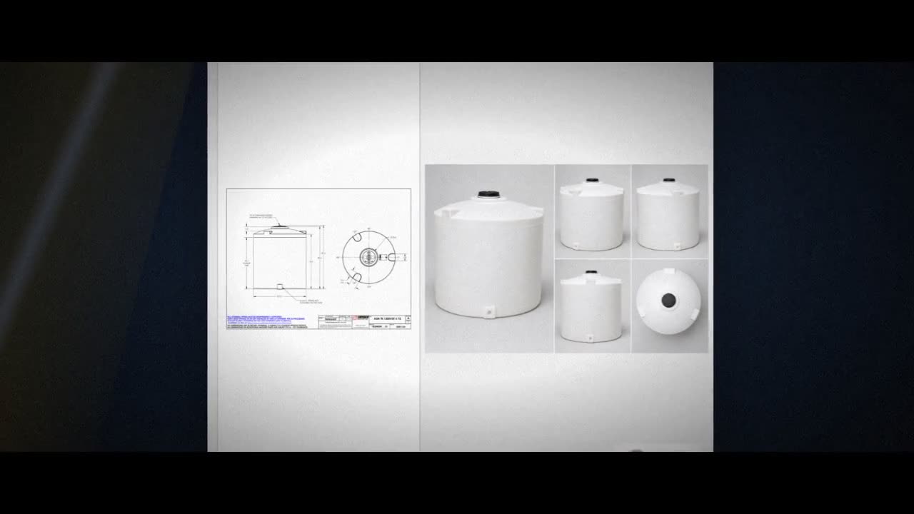 Snyder Industries 1300 Gallon HDPE Vertical Liquid Storage Tank with A video