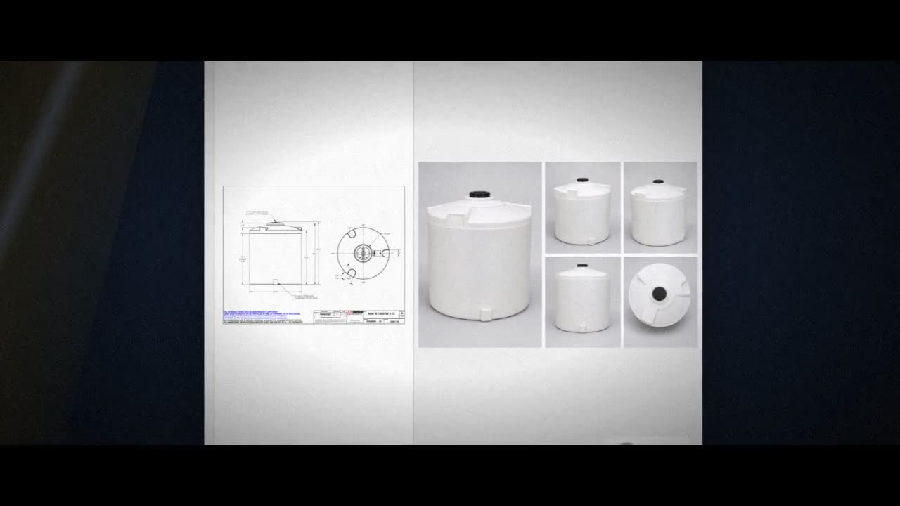 Snyder Industries 1300 Gallon HDPE Vertical Liquid Storage Tank with A video