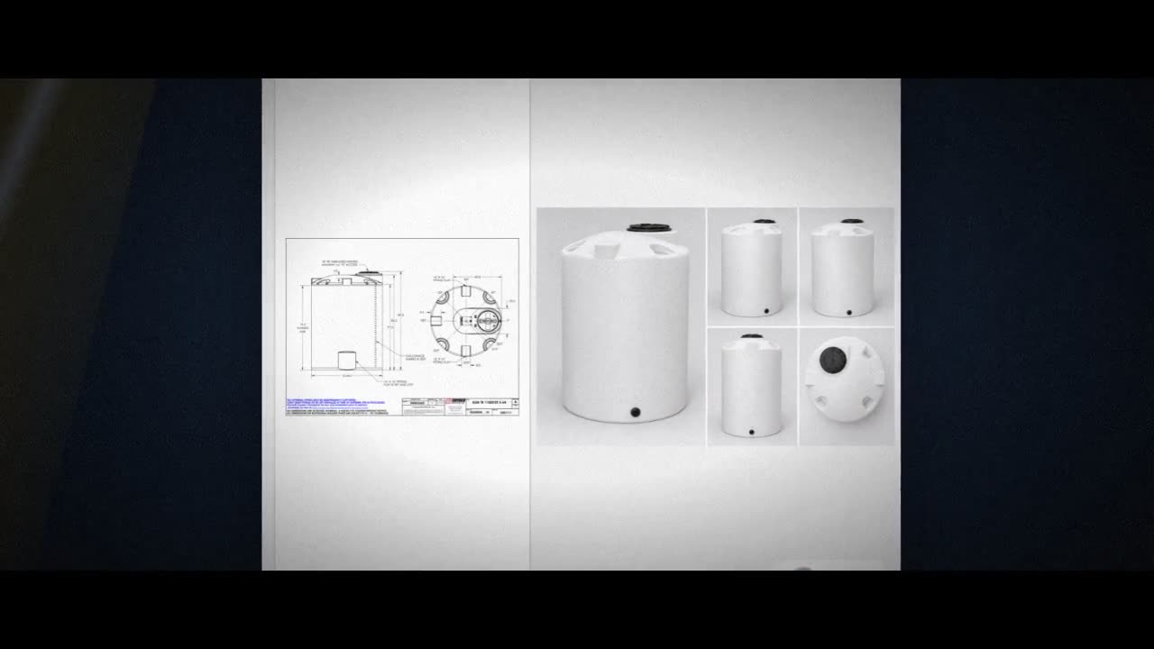 Snyder Industries 1100 Gallon HDPE Vertical Liquid Storage Tank with A video