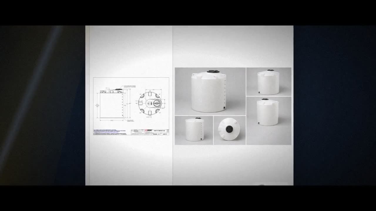 Snyder Industries 1000 Gallon HDPE Vertical Liquid Storage Tank with A video