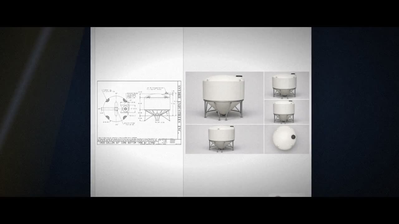 1400 Gallon 30 Degree Plastic Cone Bottom Tank video