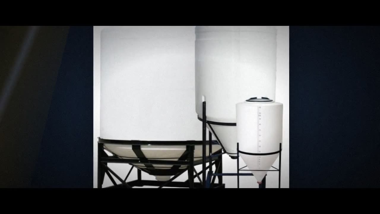 Snyder Industries 1650 Gallon 30 Degree HDPE Cone Bottom Tank in White video