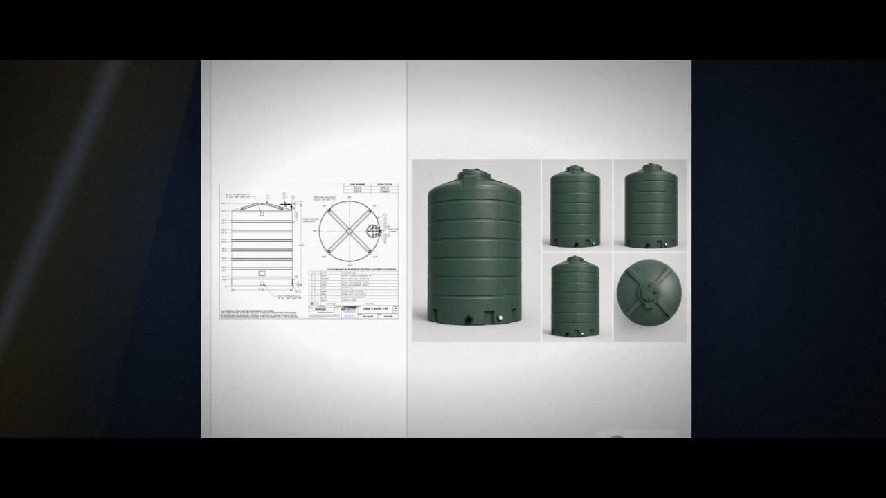 Snyder Industries 12000 Gallon Plastic Vertical Water Storage Tank in  video