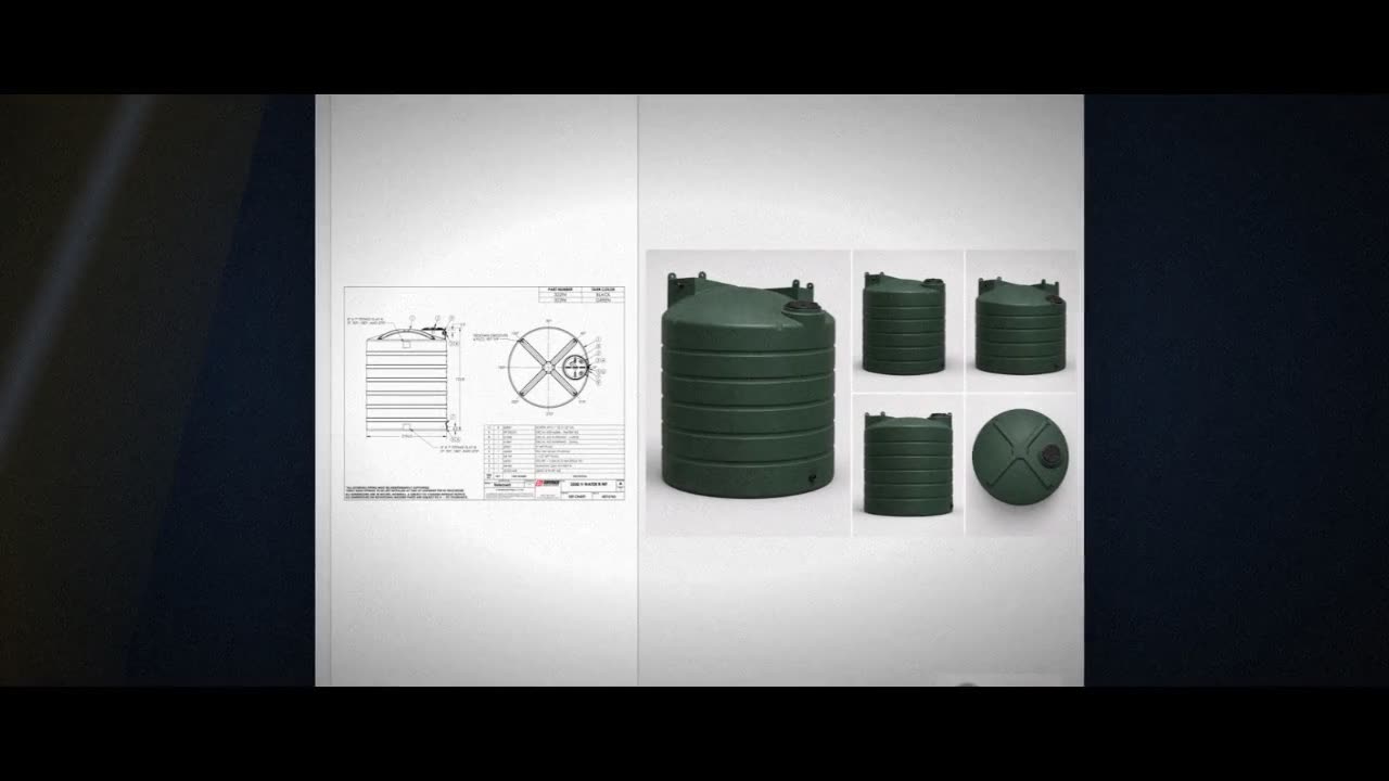 Snyder Industries 3500 Gallon Plastic Vertical Water Storage Tank in G video
