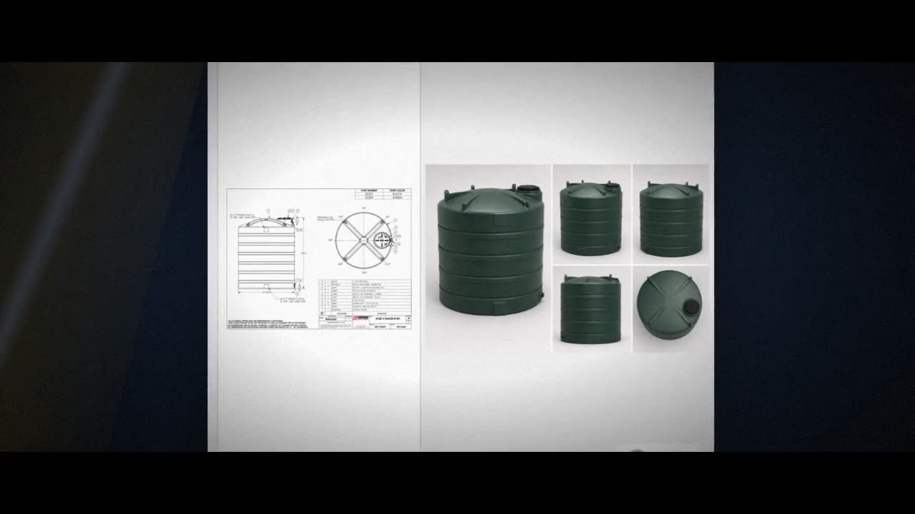 Snyder Industries 4100 Gallon Plastic Vertical Water Storage Tank in G video
