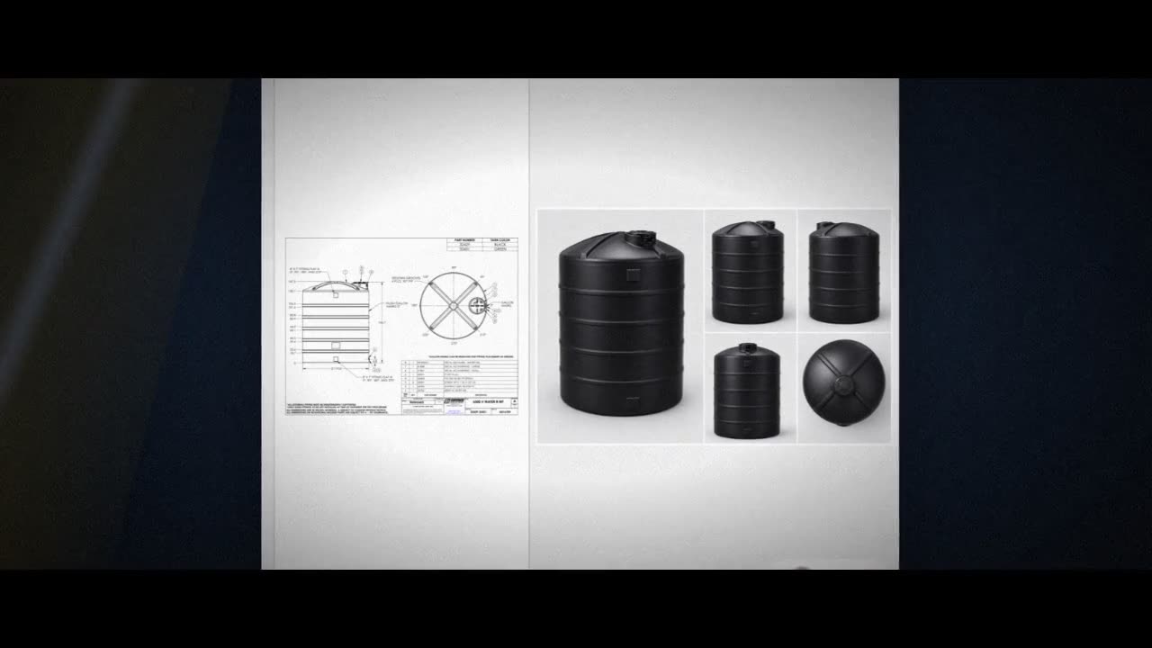 Snyder Industries 6500 Gallon Plastic Vertical Water Storage Tank in B video