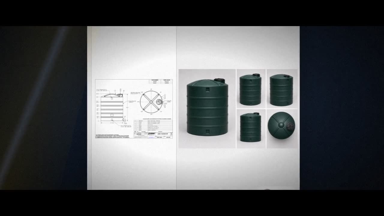 Snyder Industries 6500 Gallon Plastic Vertical Water Storage Tank in G video