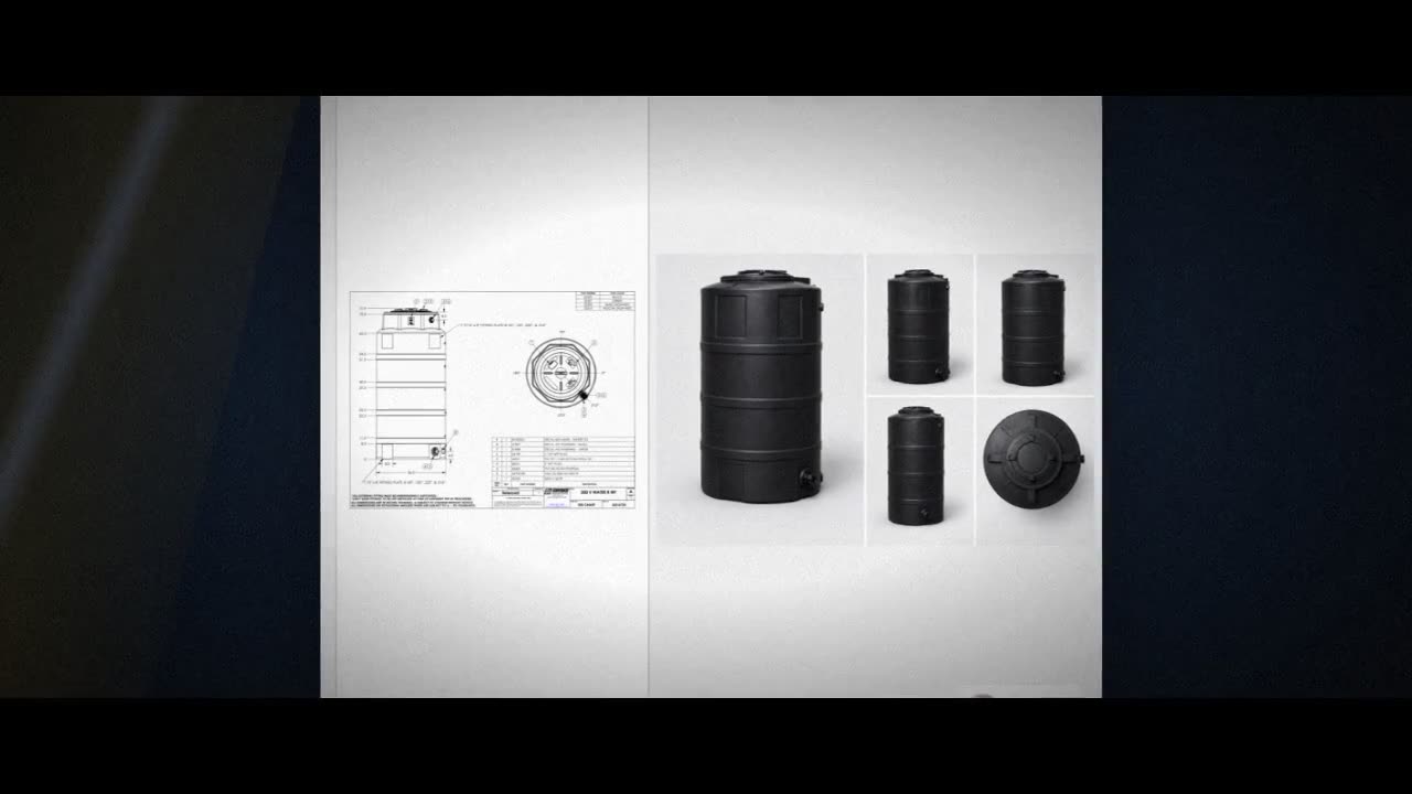 Snyder Industries 300 Gallon Plastic Vertical Water Storage Tank in Bl video