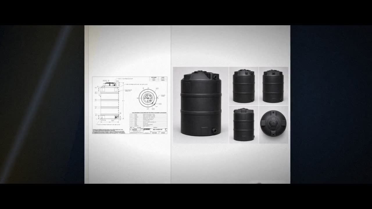 Snyder Industries 400 Gallon Plastic Vertical Water Storage Tank in Bl video