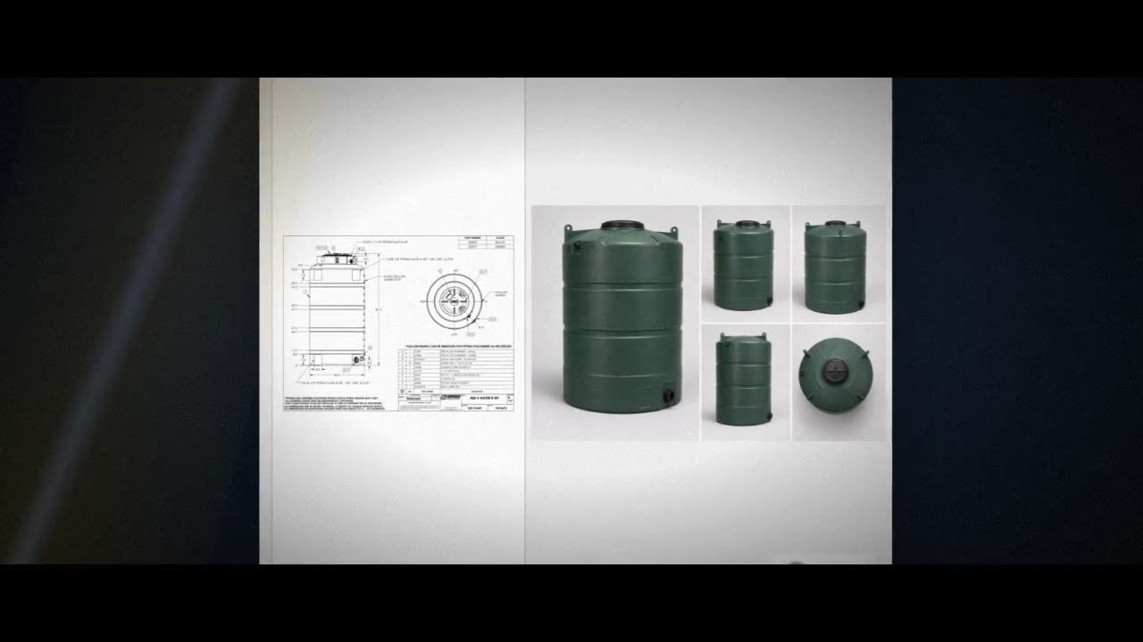 Snyder Industries 400 Gallon Plastic Vertical Water Storage Tank in Gr video