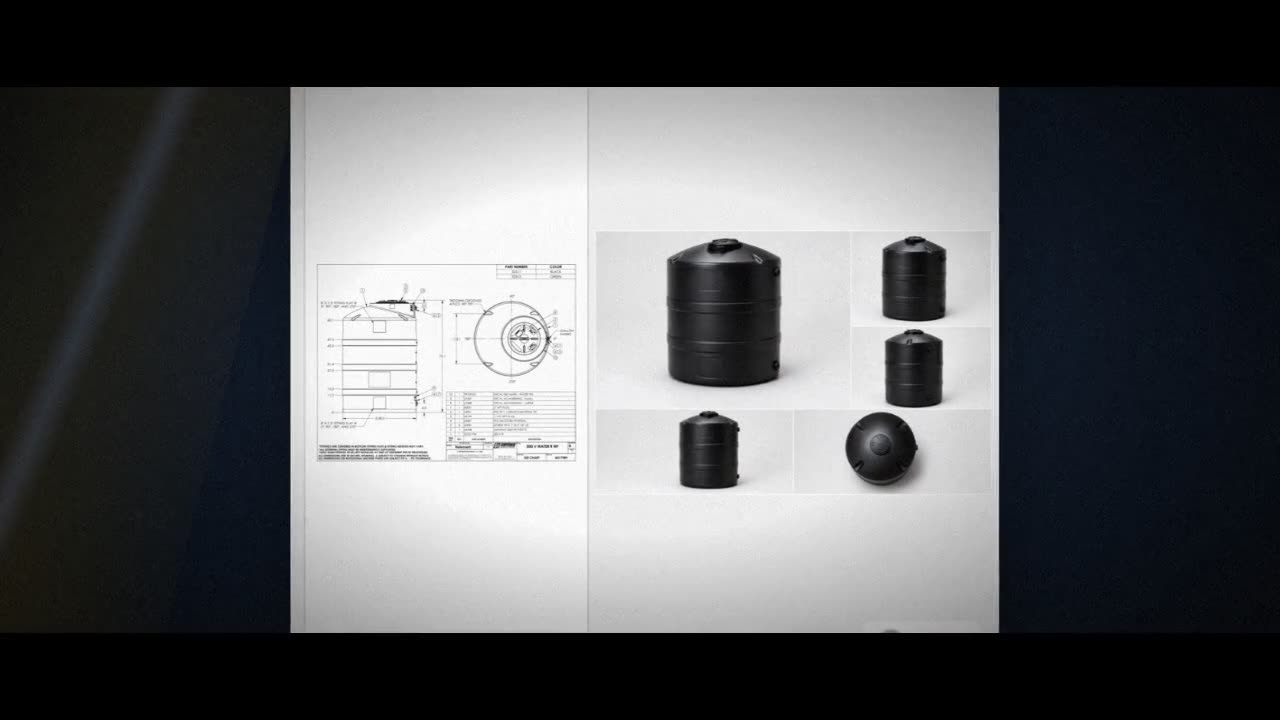 Snyder Industries 500 Gallon Plastic Vertical Water Storage Tank in Bl video