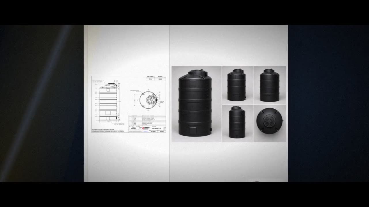 Snyder Industries 750 Gallon Plastic Vertical Water Storage Tank in Bl video