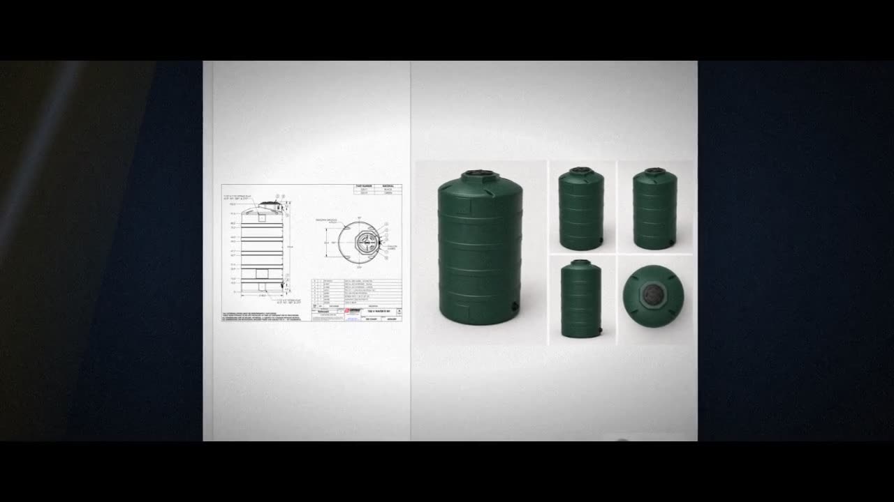 Snyder Industries 750 Gallon Plastic Vertical Water Storage Tank in Gr video