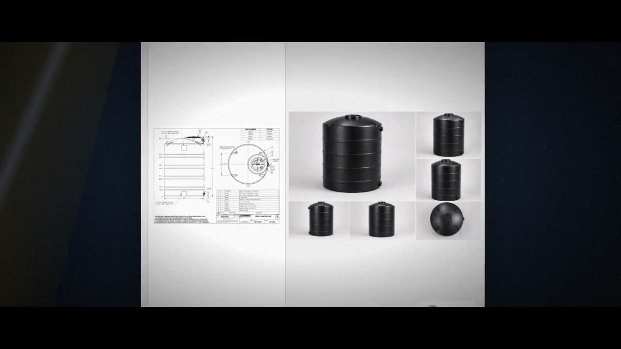 Snyder Industries 1000 Gallon Plastic Vertical Water Storage Tank in B video