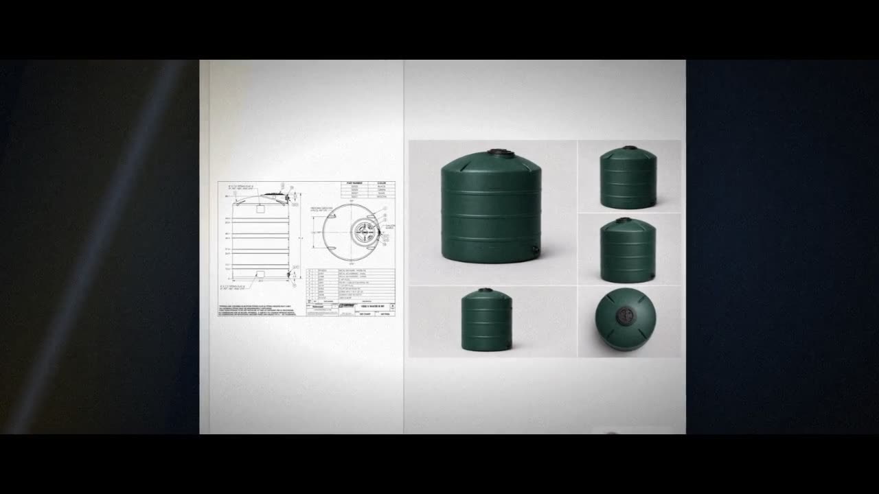 Snyder Industries 1000 Gallon Plastic Vertical Water Storage Tank in G video