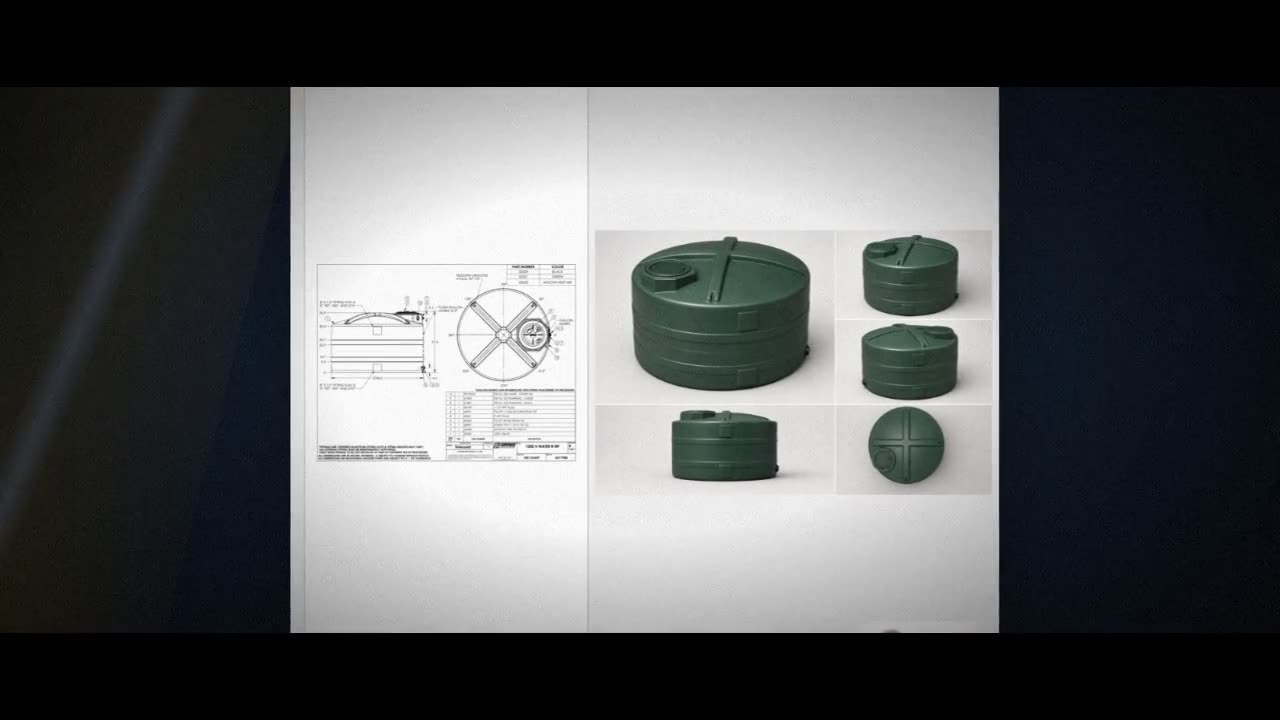 Snyder Industries 1200 Gallon Plastic Vertical Water Storage Tank in G video