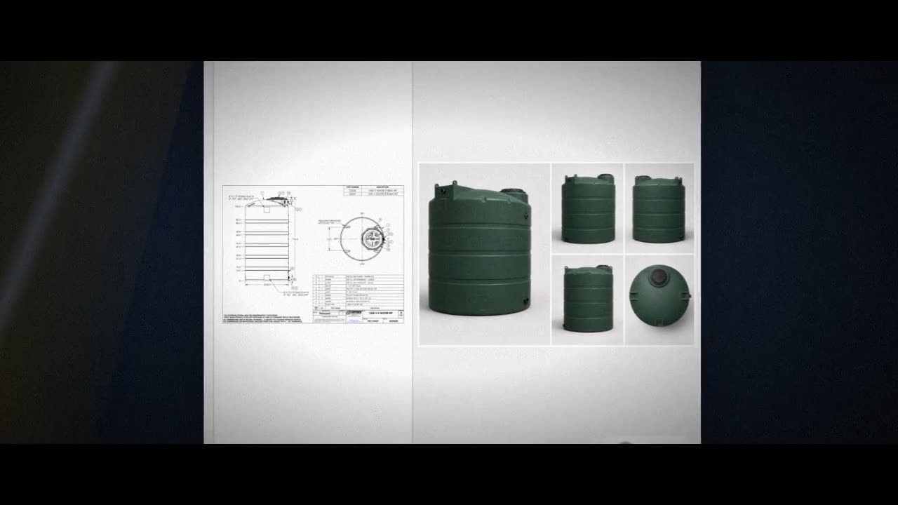 Snyder Industries 1300 Gallon Plastic Vertical Water Storage Tank in G video