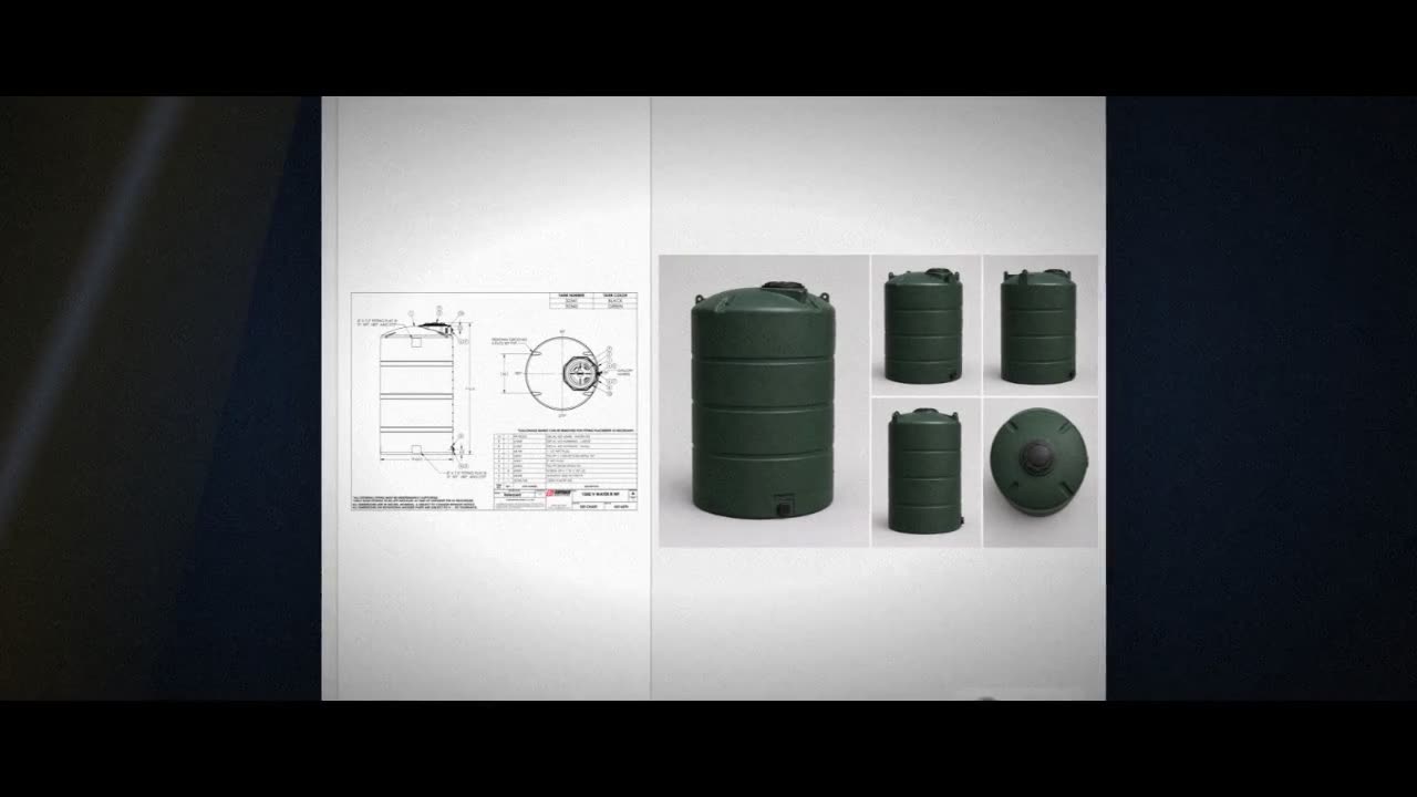 Snyder Industries 1500 Gallon Plastic Vertical Water Storage Tank in G video