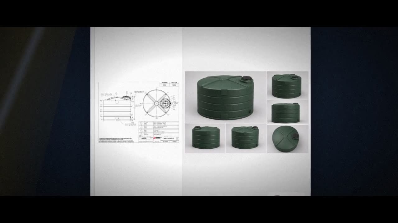 Snyder Industries 1600 Gallon Plastic Vertical Water Storage Tank in G video