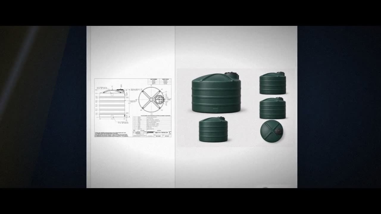 Snyder Industries 3000 Gallon Plastic Vertical Water Storage Tank in G video