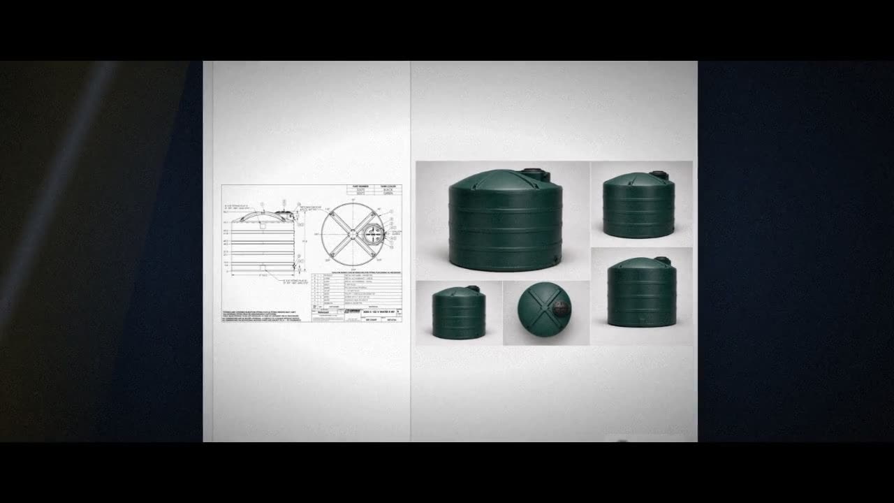 Snyder Industries 3000 Gallon Plastic Vertical Water Storage Tank in G video