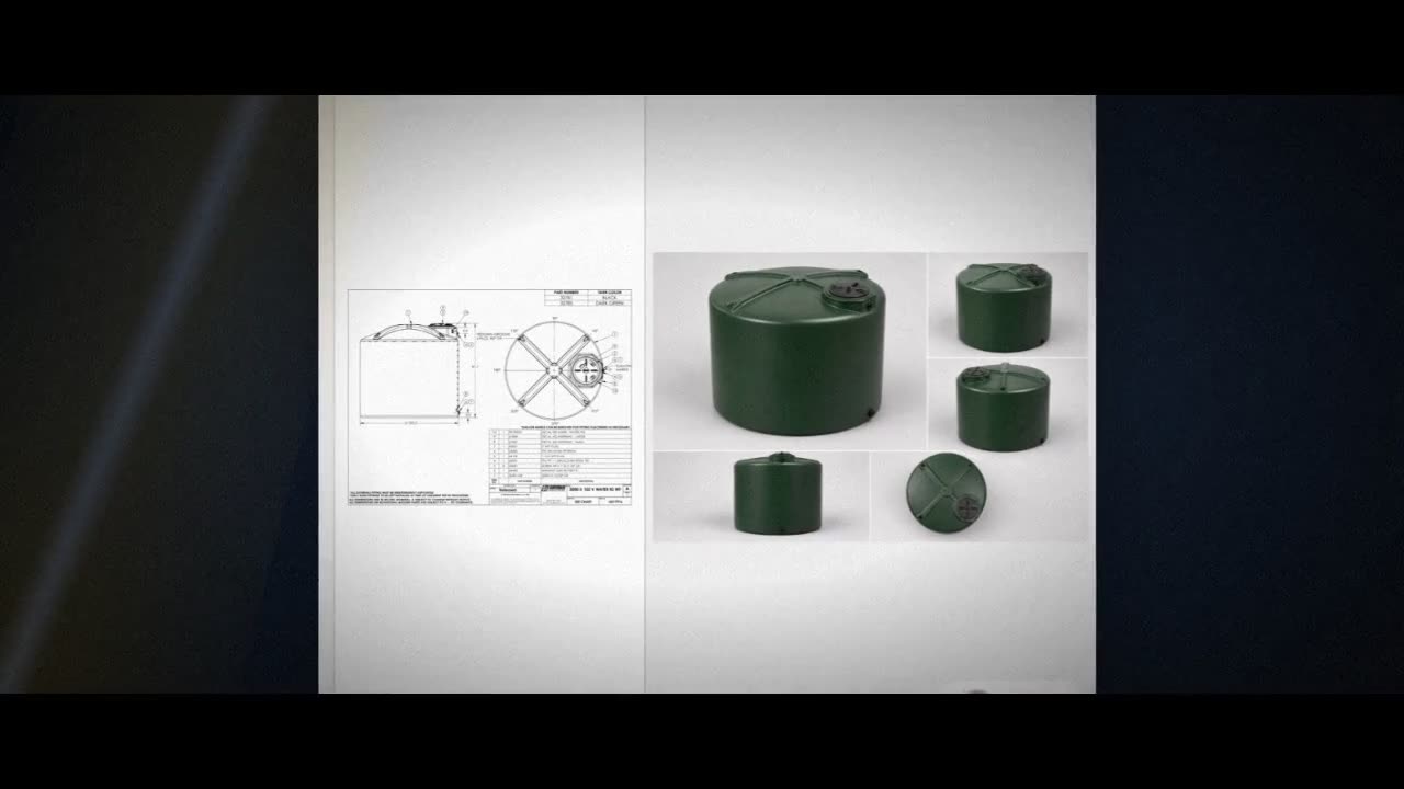 3000 Gallon Plastic Vertical Water Storage Tank in Green video