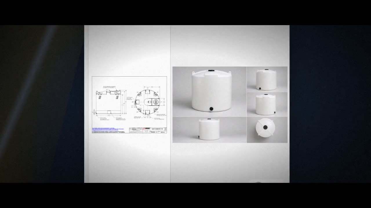 Snyder Industries 2000 Gallon HDPE Vertical Liquid Storage Tank with A video