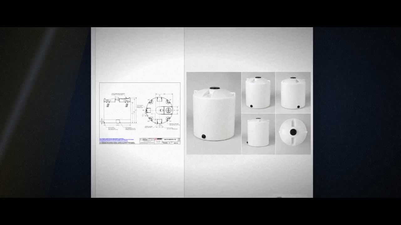 Snyder Industries 2000 Gallon HDPE Vertical Liquid Storage Tank with A video