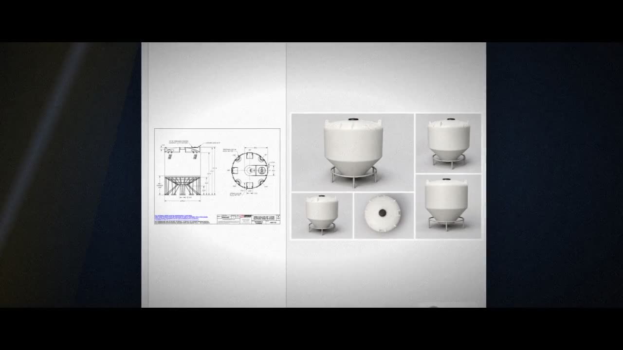 2000 Gallon 30 Degree Plastic Cone Bottom Tank in White video