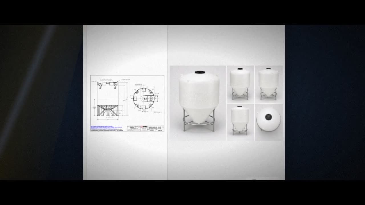 2500 Gallon 30 Degree Plastic Cone Bottom Tank video