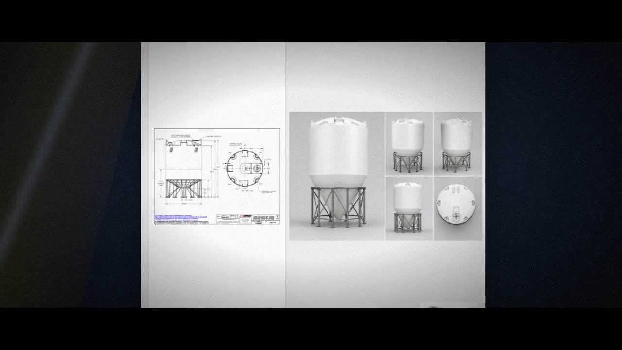2500 Gallon 30 Degree Plastic Cone Bottom Tank video
