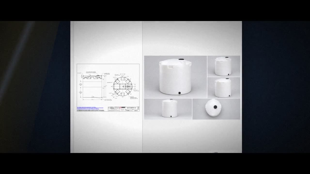 Snyder Industries 3000 Gallon HDPE Vertical Liquid Storage Tank with A video