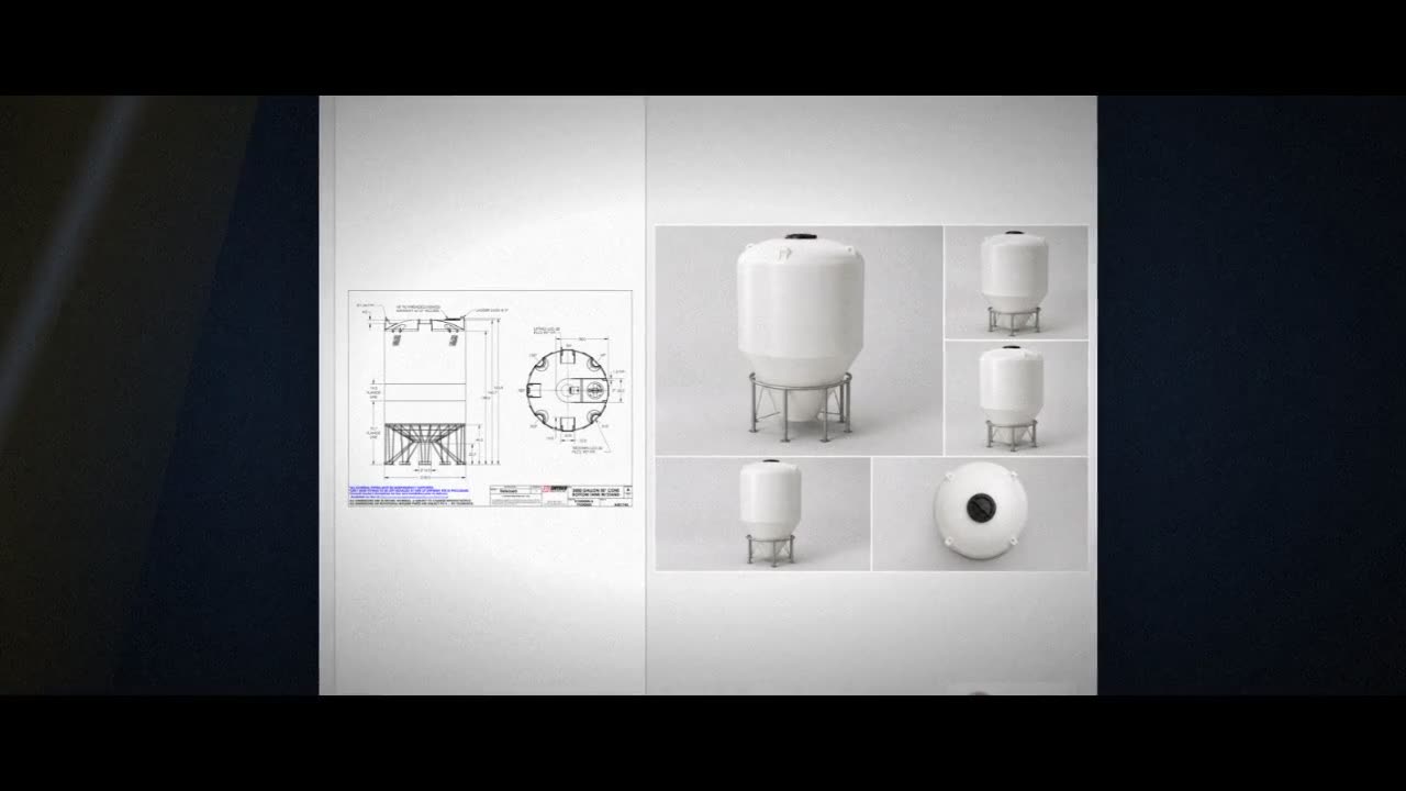 3000 Gallon 30 Degree Plastic Cone Bottom Tank in White video