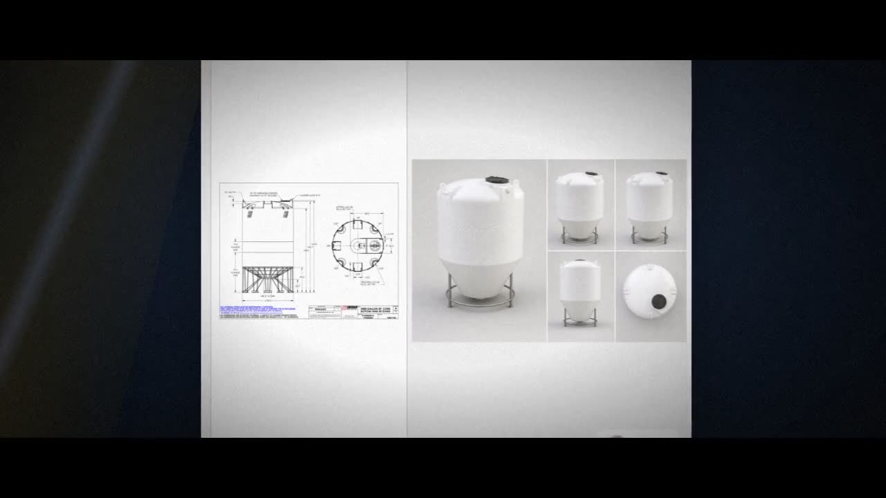 3000 Gallon 30 Degree HDPE Cone Bottom Tank in White video