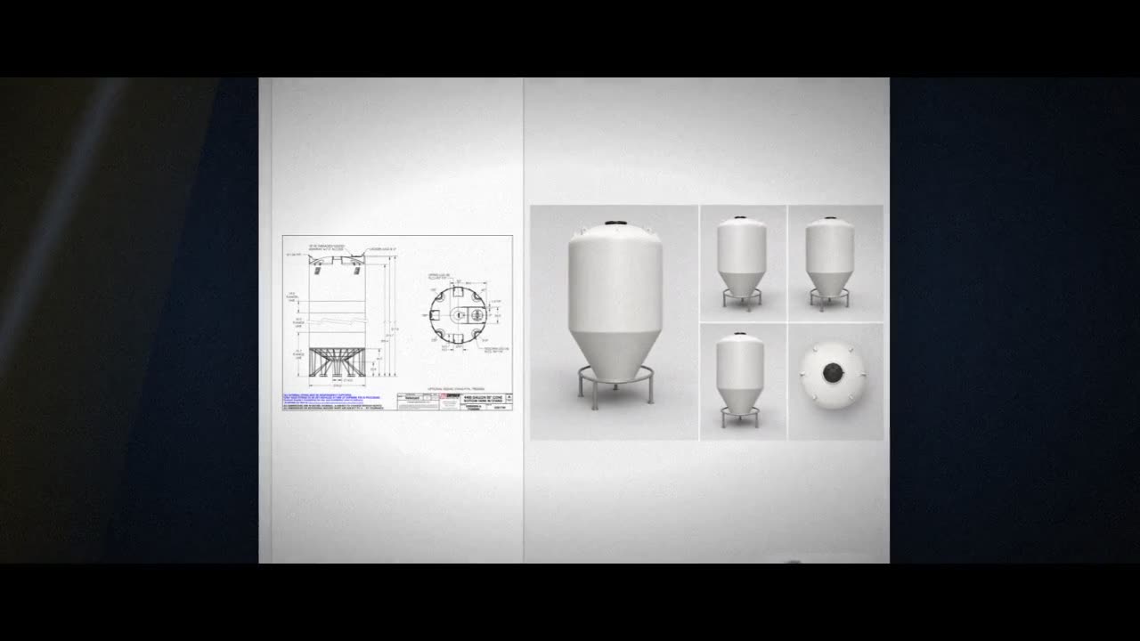 4400 Gallon 30 Degree Plastic Cone Bottom Tank in White video