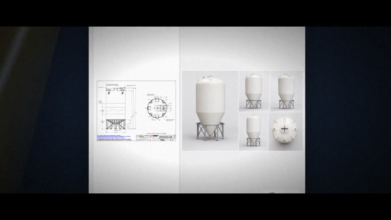 4400 Gallon 30 Degree Plastic Cone Bottom Tank video