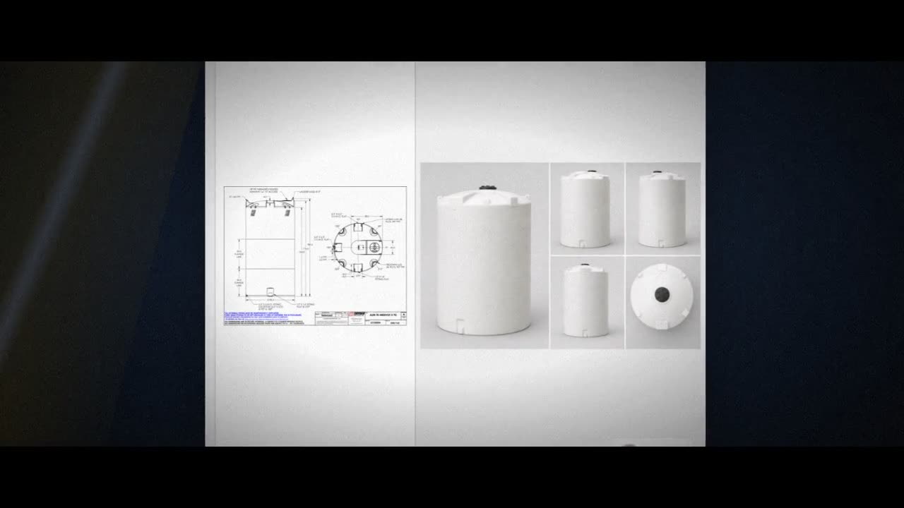 Snyder Industries 4400 Gallon HDPE Vertical Liquid Storage Tank with A video