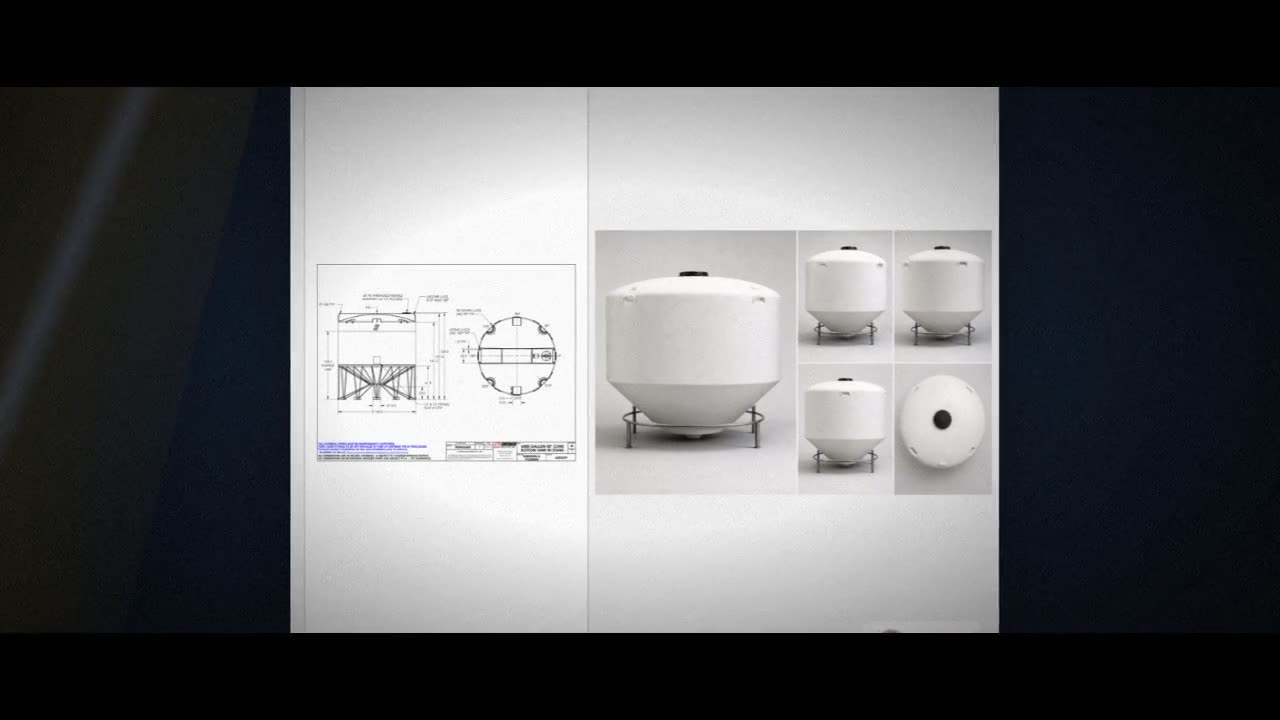 6000 Gallon 30 Degree Plastic Cone Bottom Tank in White video