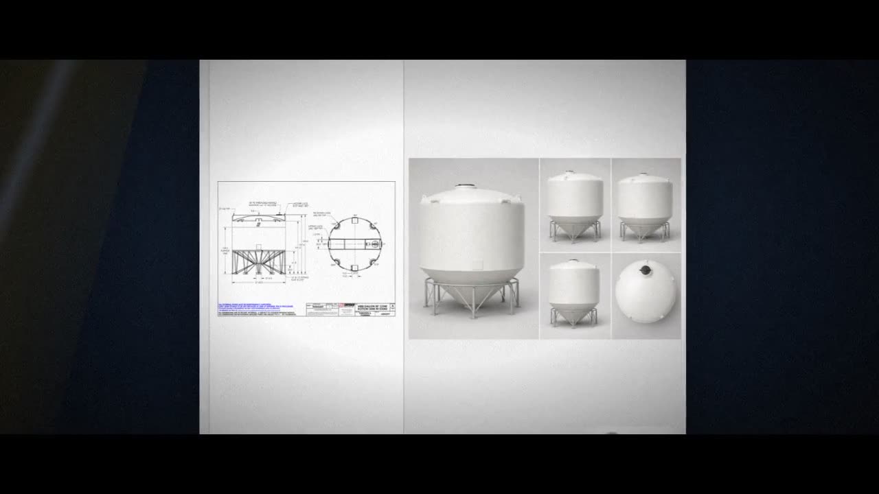 6000 Gallon 30 Degree HDPE Cone Bottom Tank in White video