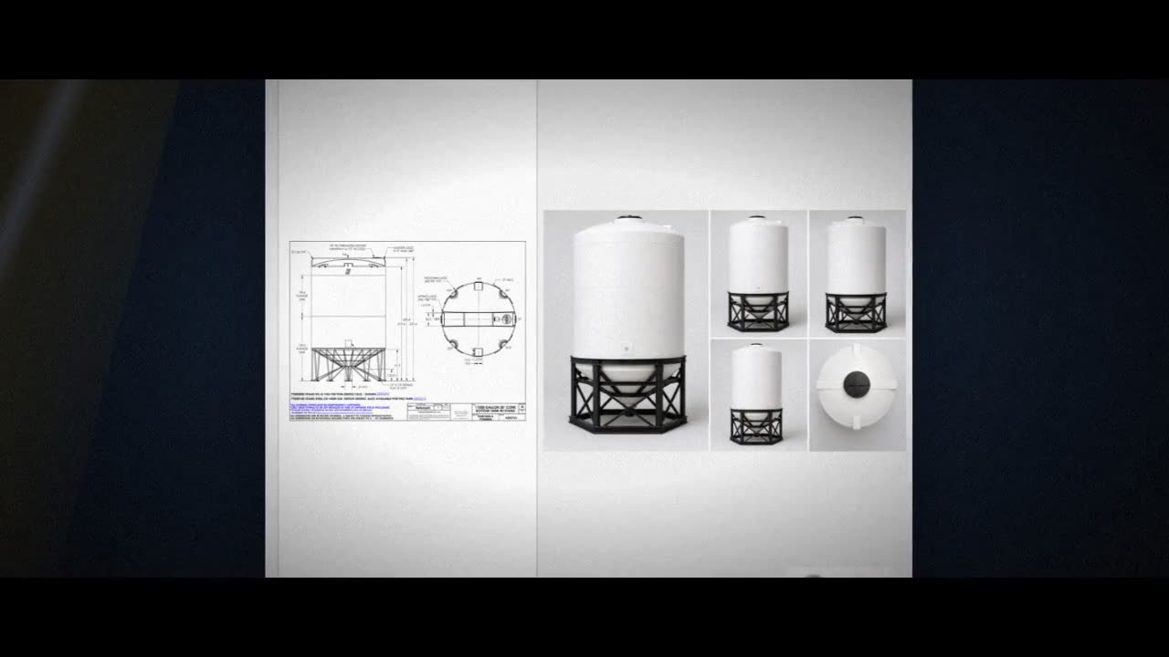 Snyder Industries 11500 Gallon 30 Degree Plastic Cone Bottom Tank in W video