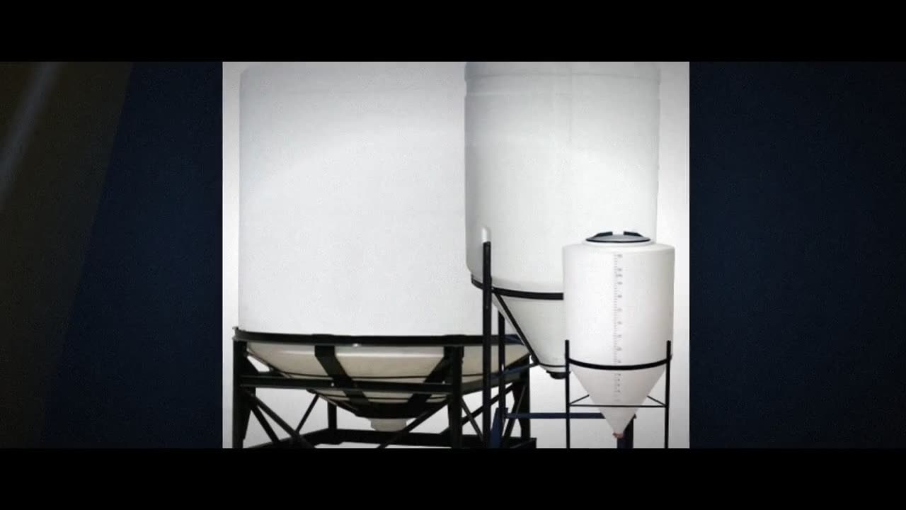 Snyder Industries 11500 Gallon 30 Degree HDPE Cone Bottom Tank in Whit video