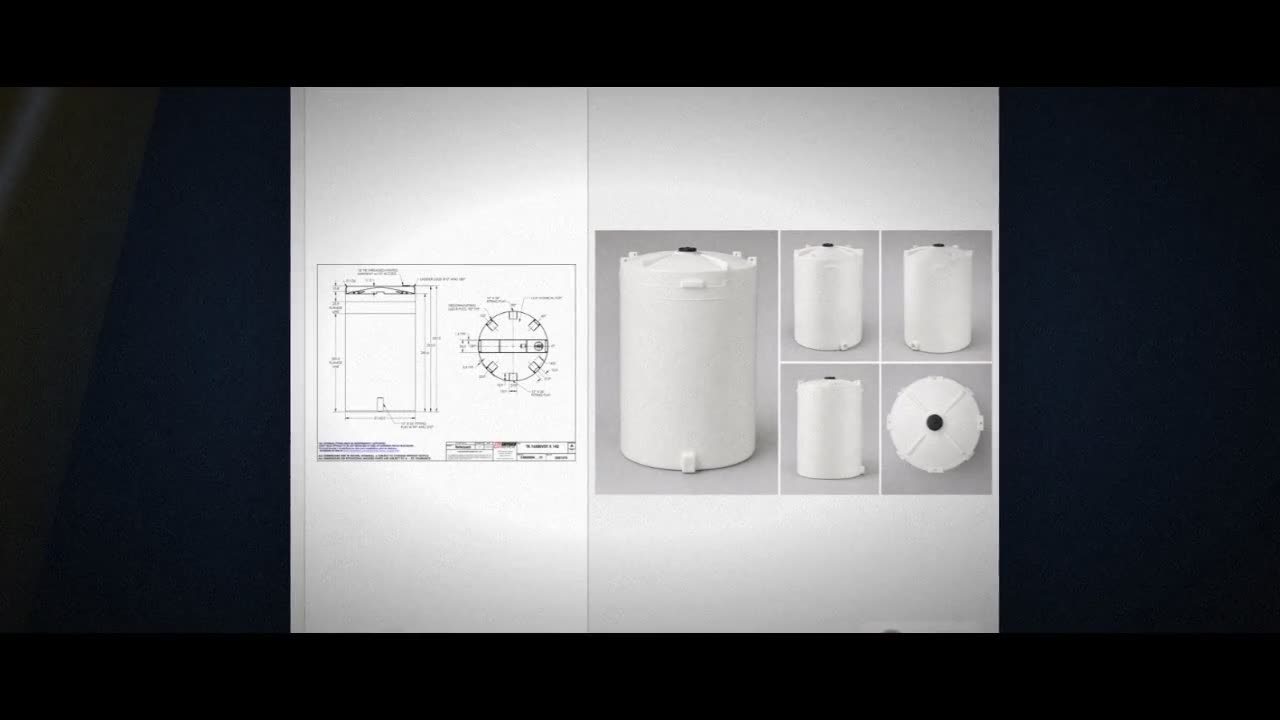 Snyder Industries 16500 Gallon HDPE Vertical Liquid Storage Tank with  video