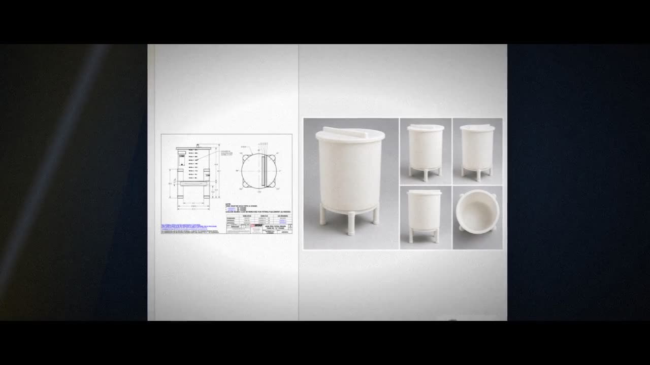 Snyder Industries 90 Gallon Plastic Open Top Batch Storage Tank video