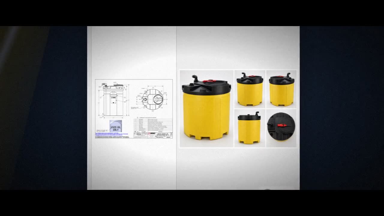 Snyder Industries 120 Gallon Plastic Vertical Double Wall Waste Oil Ta video