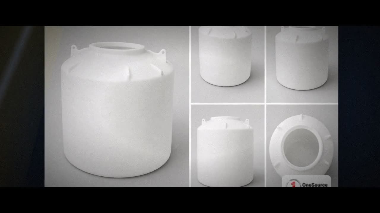 Snyder Industries 330 Gallon Plastic Open Top Batch Storage Tank in Wh video