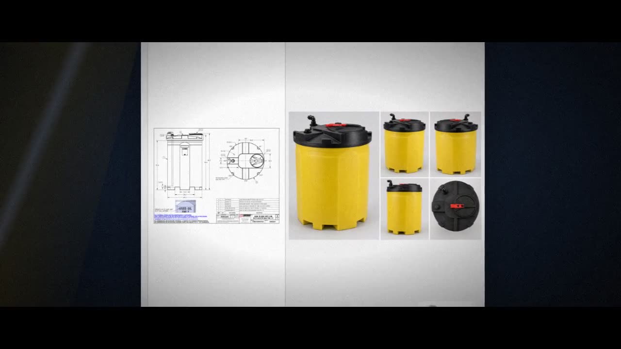 Snyder Industries 500 Gallon Plastic Vertical Double Wall Waste Oil Ta video