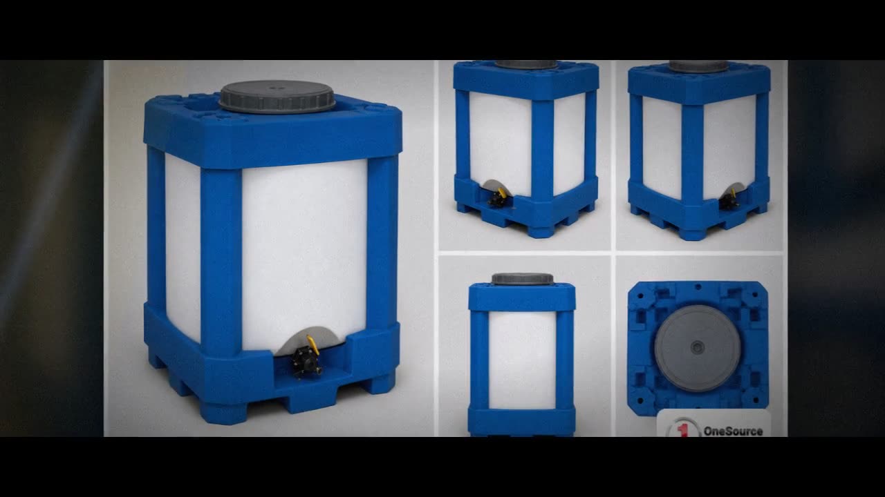 Snyder Industries 275 Gallon HDPE Stackable IBC Tote Tank video