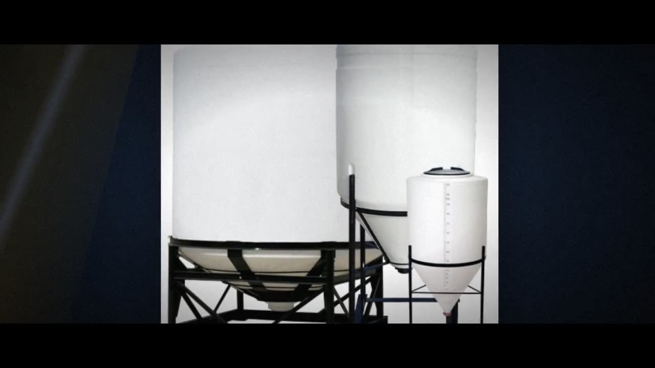 Snyder Industries 500 Gallon 45 Degree HDPE Cone Bottom Tank in White video