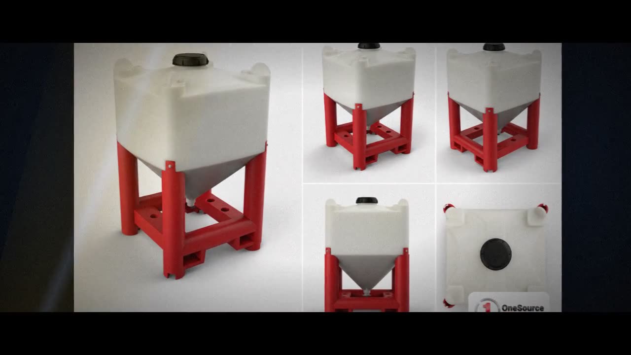 Snyder Industries 190 Gallon Plastic Flowmaster Viscous Hopper Bin Tan video